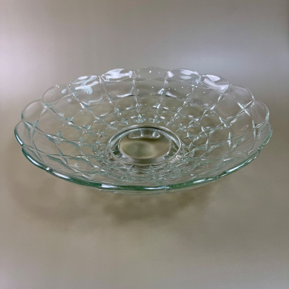 Vintage Indiana Glass "Constellation" Footed Bowl | 12.25" Clear Pressed Glass - Picture 3 of 15